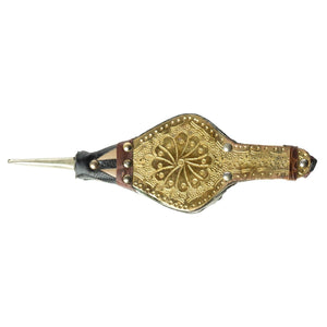 Fuelle marroquí de madera y alpaca decorativo