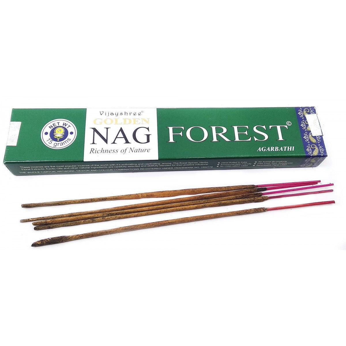 Incienso Golden Nag Forest en varitas