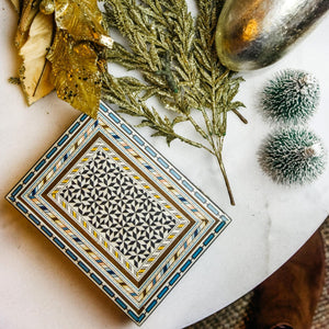 Joyero rectangular de taracea granadina