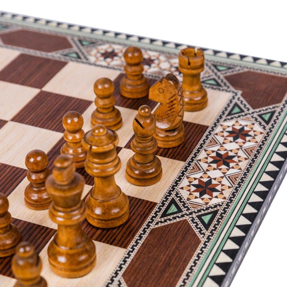 juego ajedrez taracea granadina detalle
