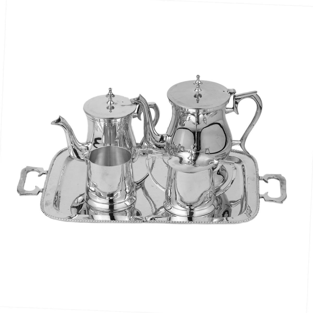 Juego de Té Árabe de Níquel Plateado