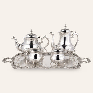 juego de té niquel plateado