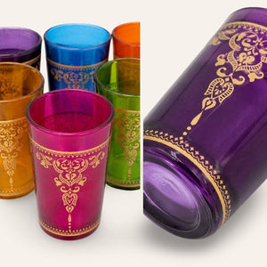 juego vasos té moruno GOLDEN detalle