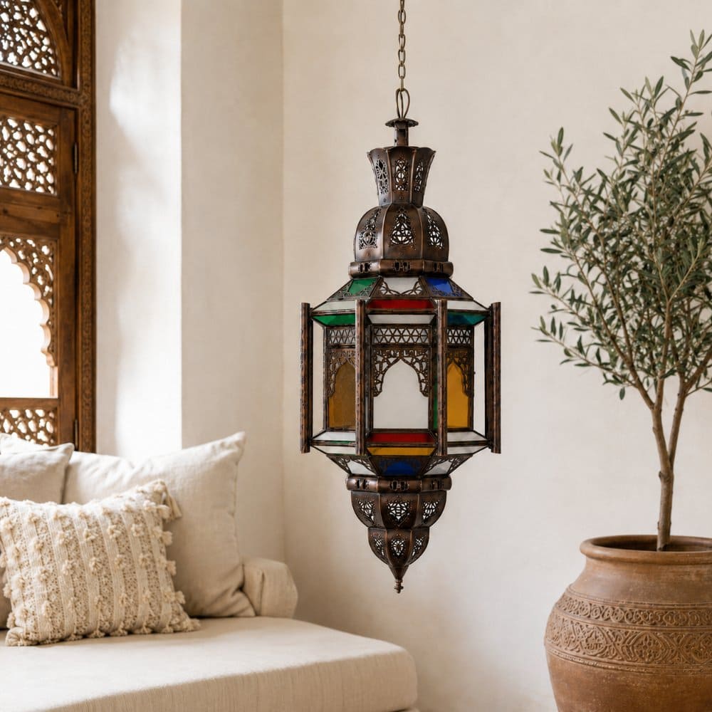 lámpara árabe Al-Andalus cristal diurna