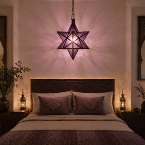 Arabic Violet Crystal Star Lamp C1 40x37