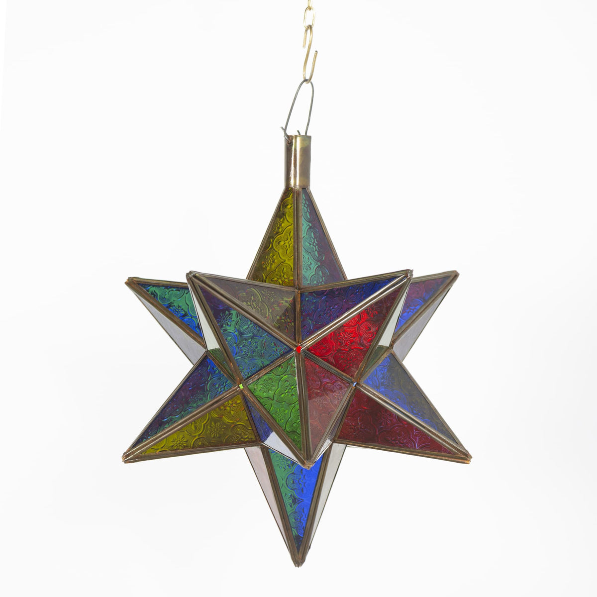 lámpara árabe estrella de cristal A11