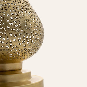 lámpara árabe latón dorada artesanía
