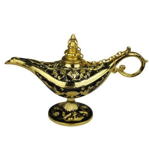 Lámpara de aladino árabe dorada de colores