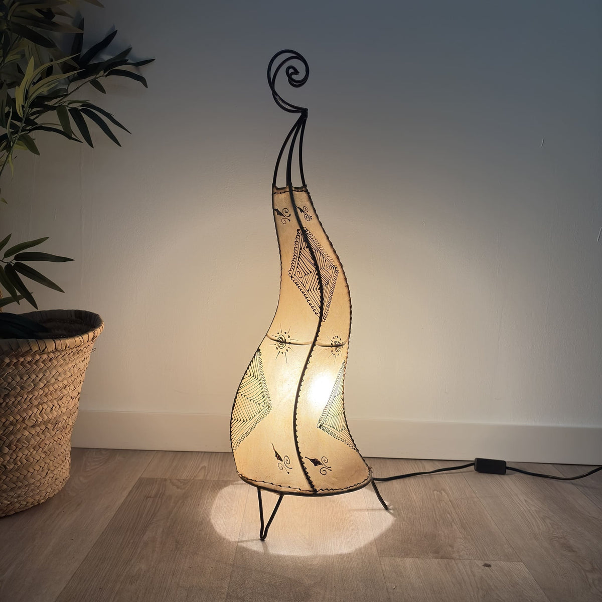 lámpara marroquí de henna natural 70cm