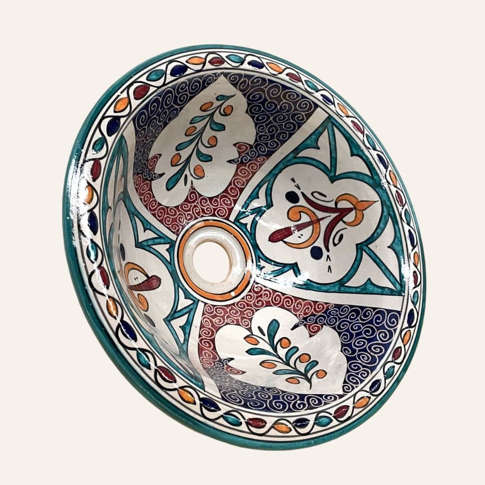 lavabo árabe floral cerámica 35