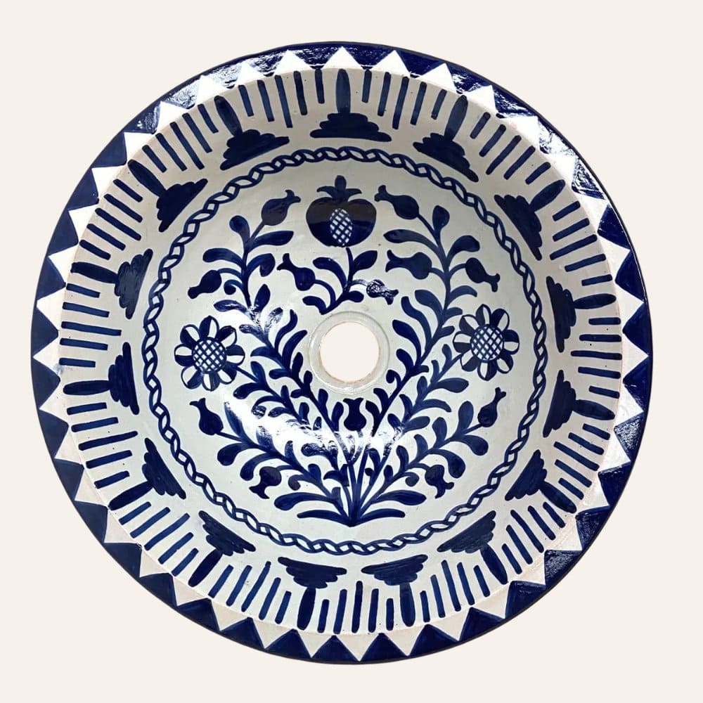 lavabo árabe granadino azul