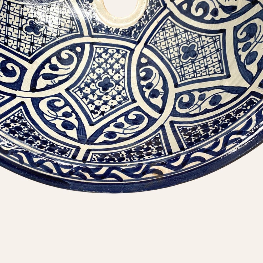 lavabo marroquí cerámice de Fez artesanal