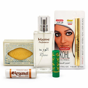 madini cesta cosmética rosa 5 set