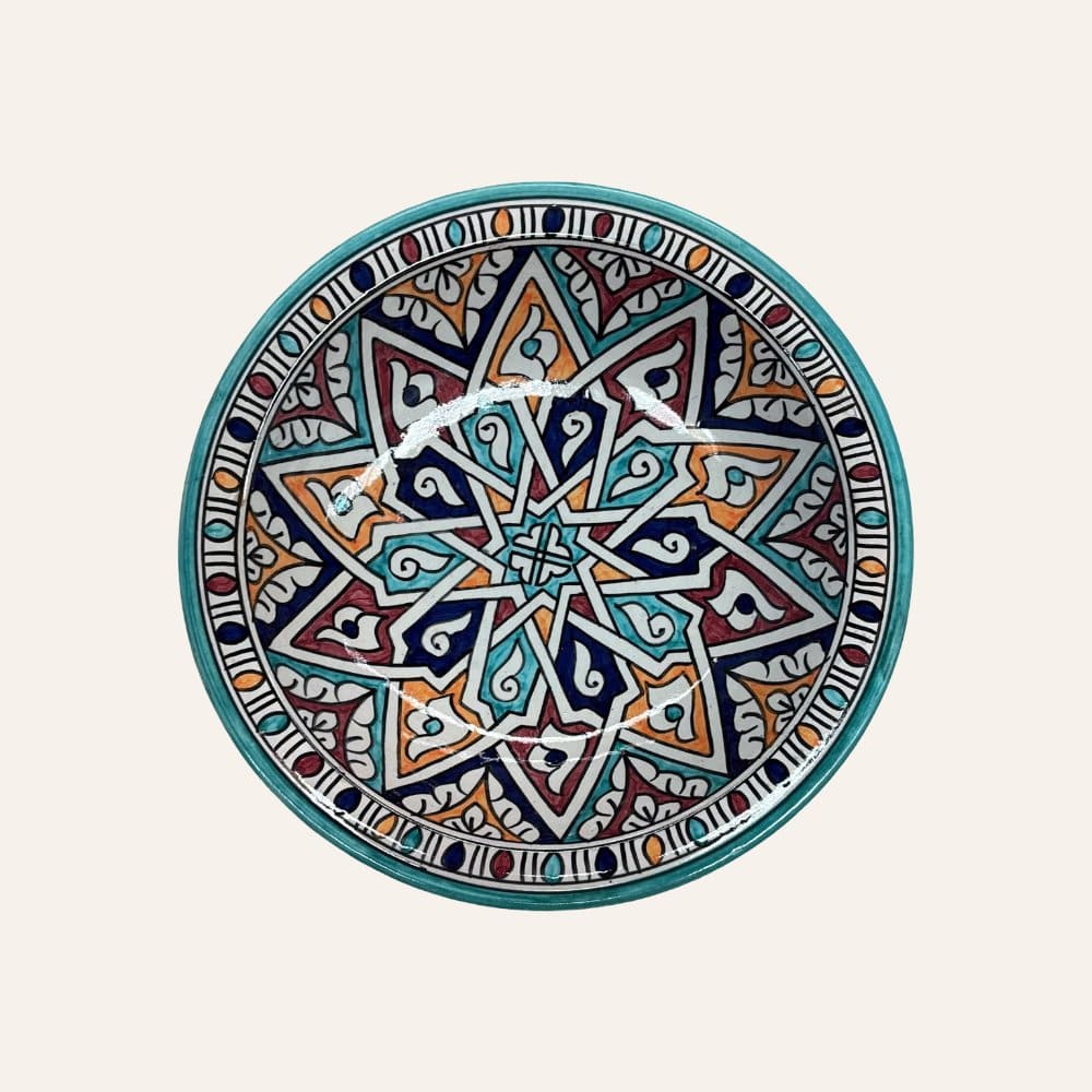 Arabic ceramic plate from Fez 3 sizes