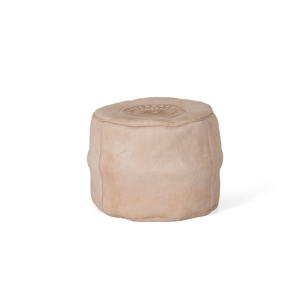 Puff árabe de cuero taburete alto