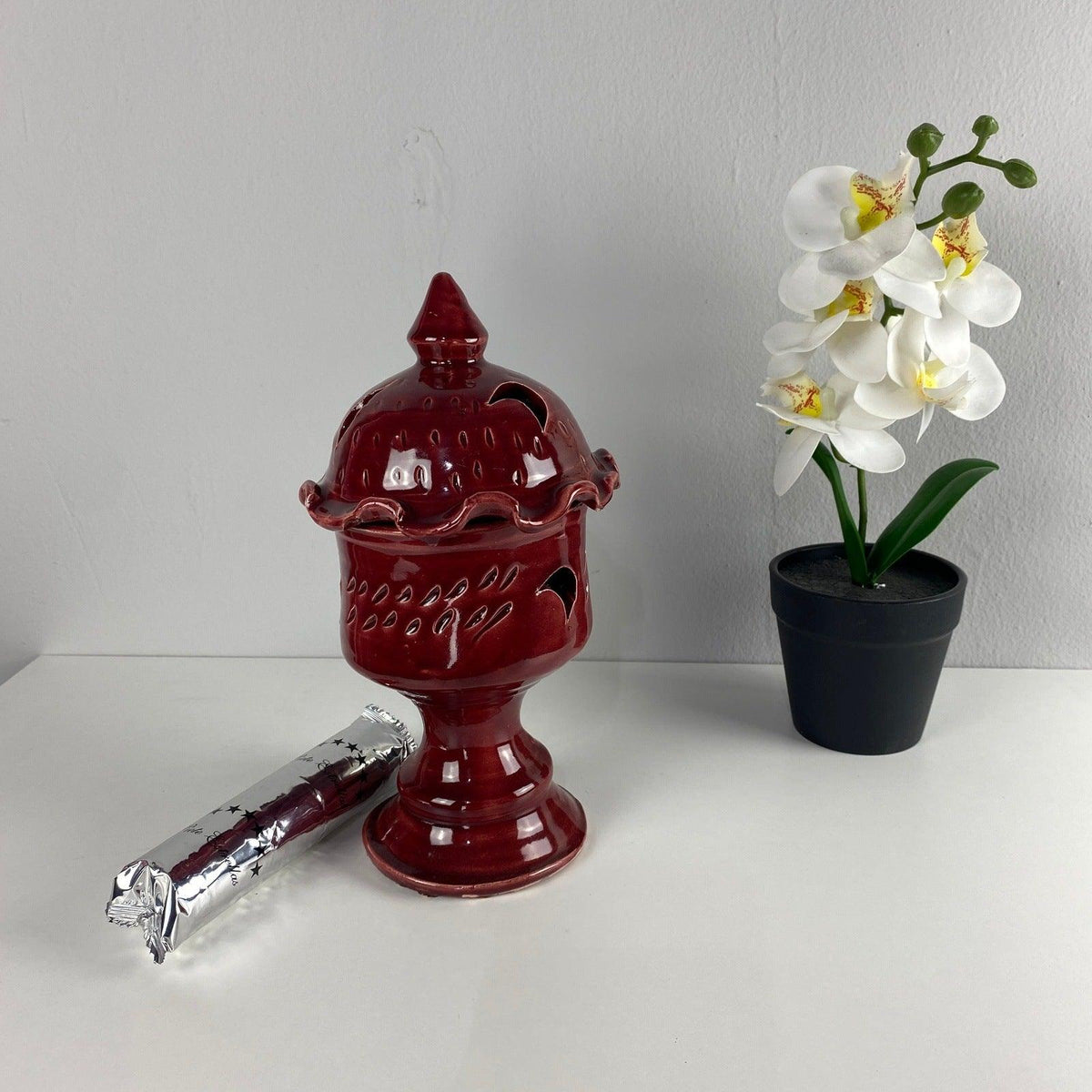 Quemador árabe de inciensos y perfumes cerámico