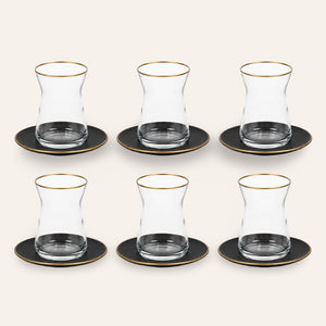 RAKLE juego vasos turcos negros