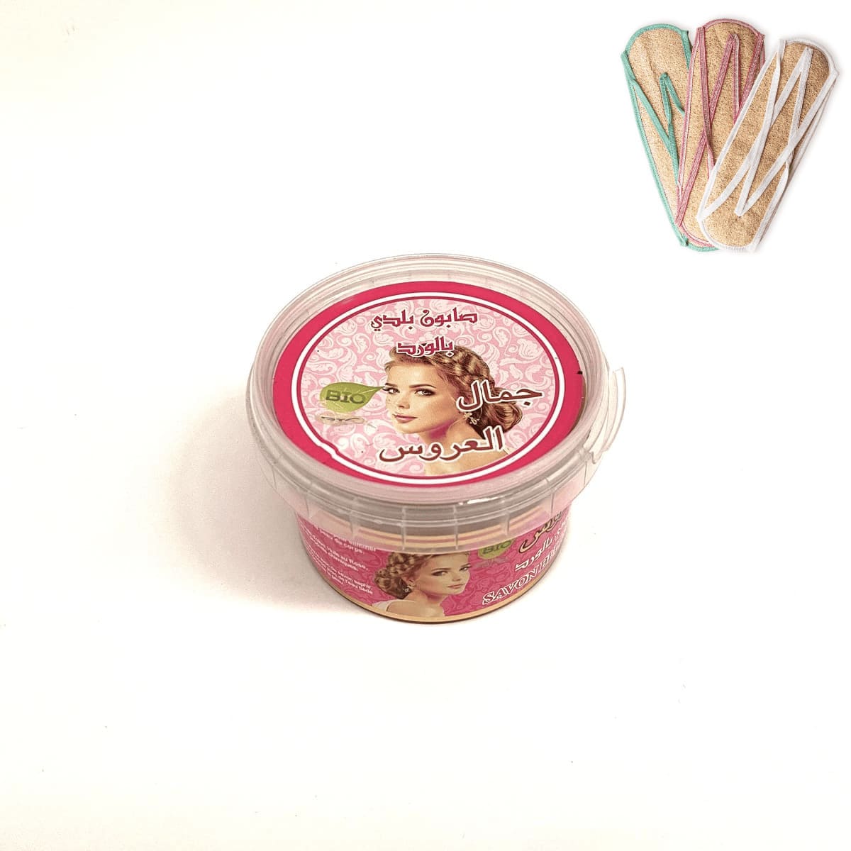 Traditional BIO beldi rose oil soap + Loofah GIFT