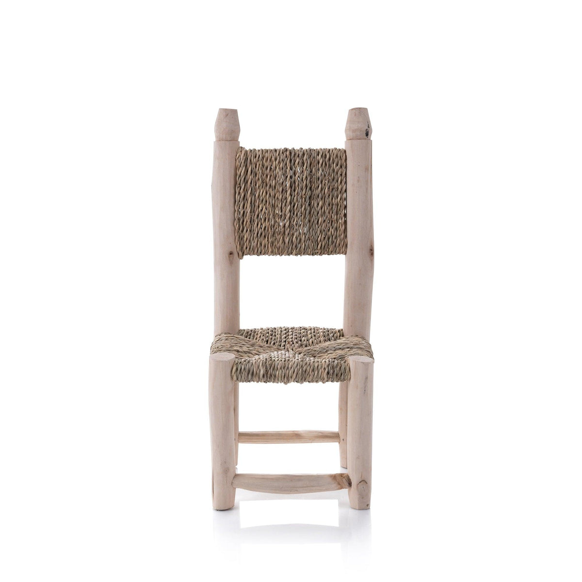 Silla marroquí de madera de limonero y anea