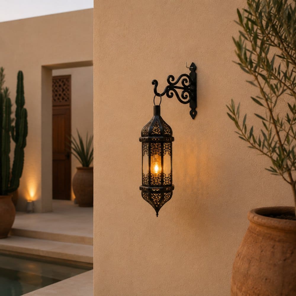 Support for Arab Lamps and Lanterns in Wrought Iron 10cm